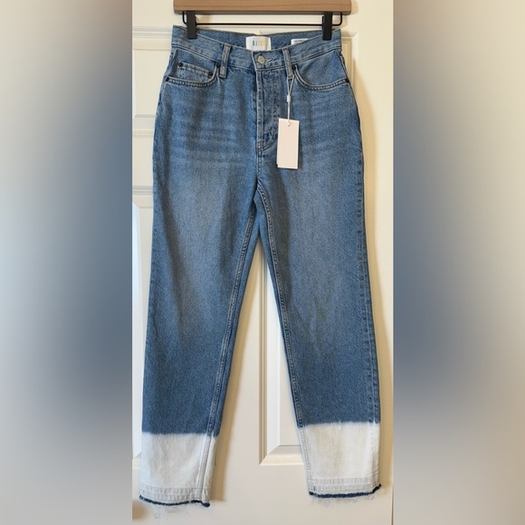 NWT Rails The Atwater Slouchy Straight Leg Crop Jean Blue Bleach Hem Size 23 - Picture 2 of 14